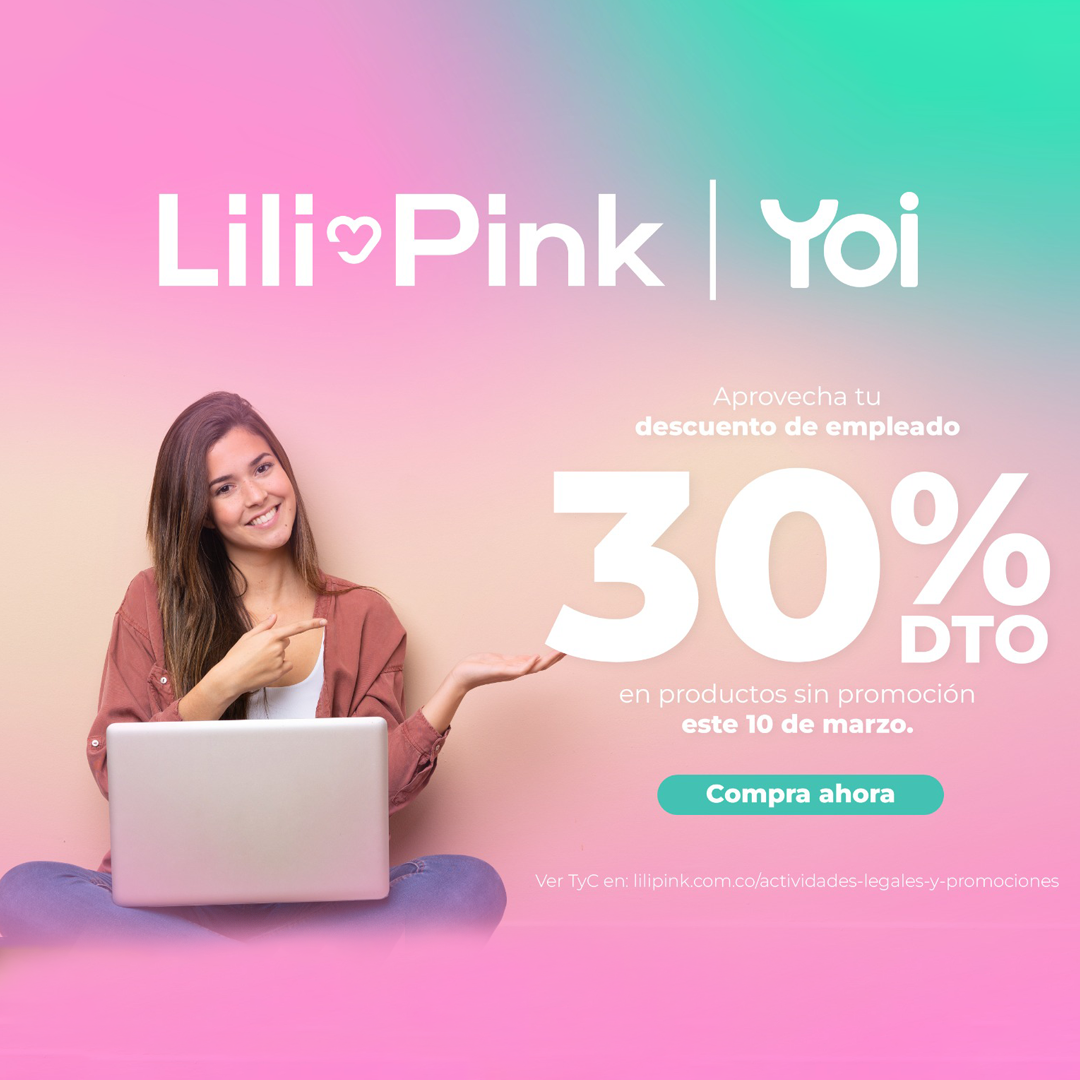 Bono de empleados lili pink y yoi de 30%